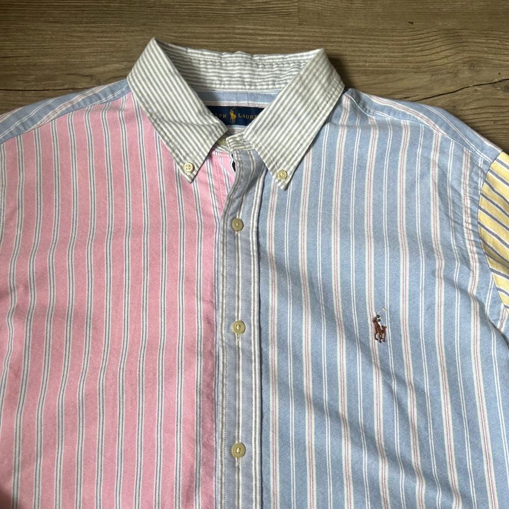 NWT Mens Ralph Lauren Multi Color Striped Button Down Oxford Shirt Sz XL - Picture 2 of 9